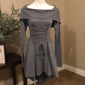 Grey Off the shoulder Dress
